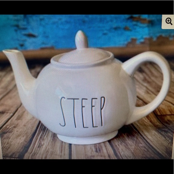 Rae Dunn Other - RAE DUN. “STEEP” TEAPOT. WHITE/BLACK NEW!
